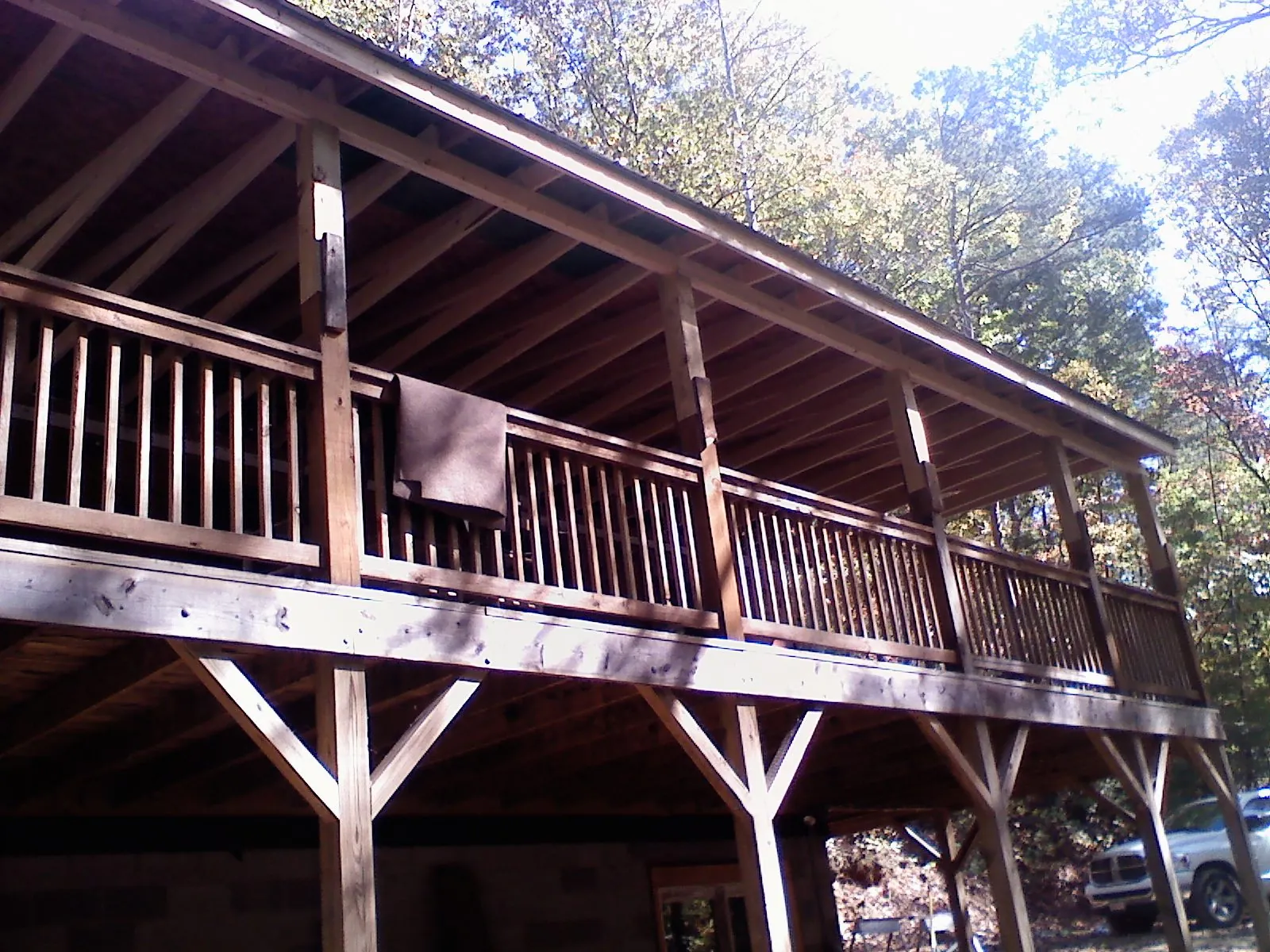 Timber framing under a new elevated porch and deck — Roof Leak Repair in Turpin by Roofing Brothers